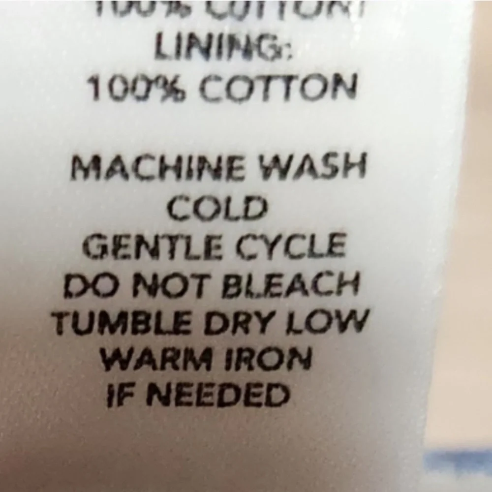 LOFT Patchwork Skirt Women Sz 12 Blue Madras Lined Zipper Button Pockets Preppy - Picture 5 of 10